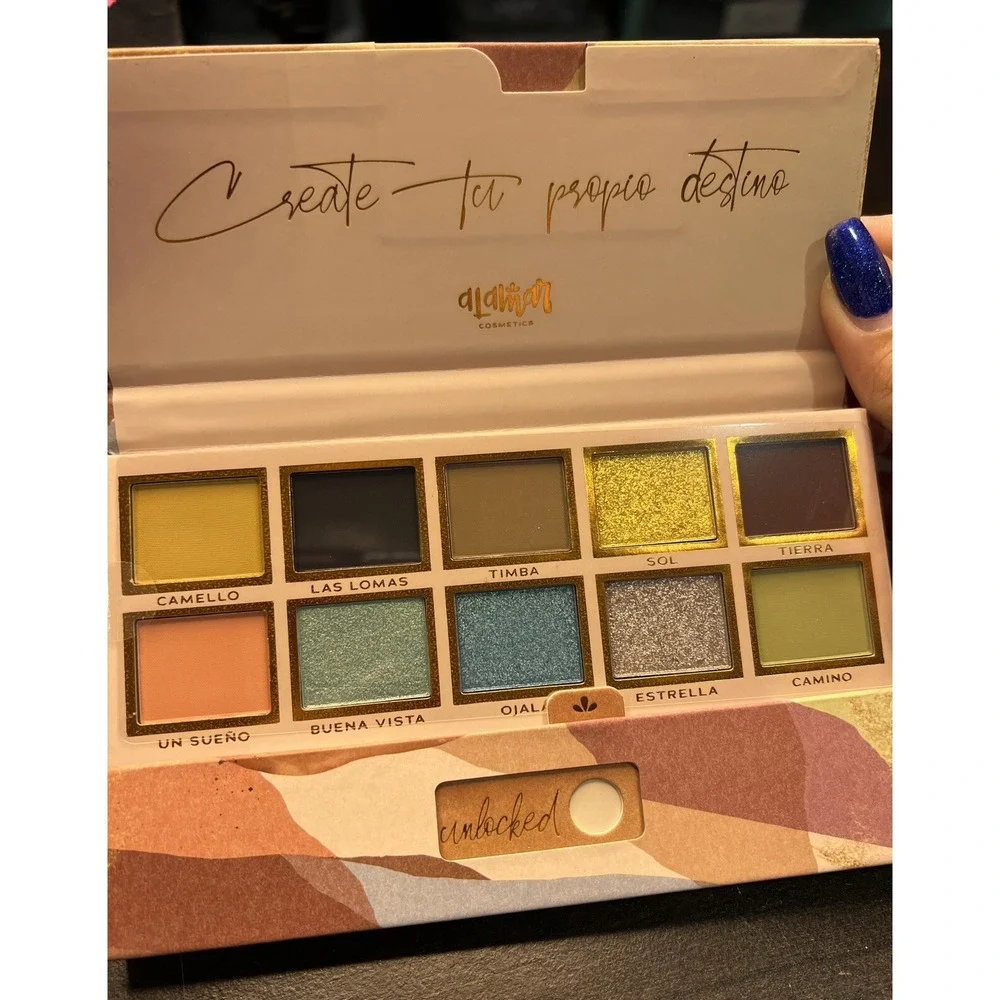 Alamar Cosmetics - DESTINO Eyeshadow Palette - 10 Beautiful Colors -‎ NEW In Box